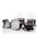 Baldoni Coasters & Boston Stemless Wine Set
