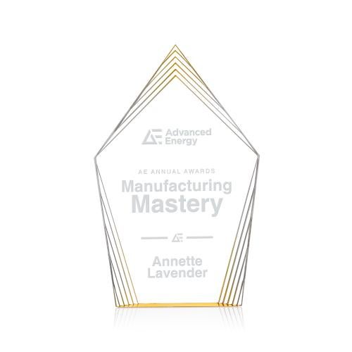 Recognition Awards - Acrylic Awards - Grayson Award - Gold