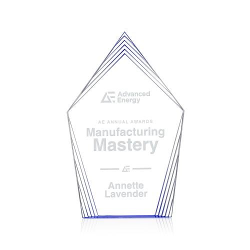 Recognition Awards - Acrylic Awards - Grayson Award - Blue