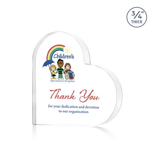 Recognition Awards - Crystal Awards - Davina Heart VividPrint&trade; Award - Clear