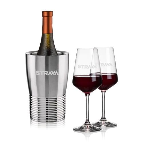 Corporate Gifts - Barware - Wine & Champagne - Wine Coolers - Genoa Wine Cooler & Cannes Wine Set
