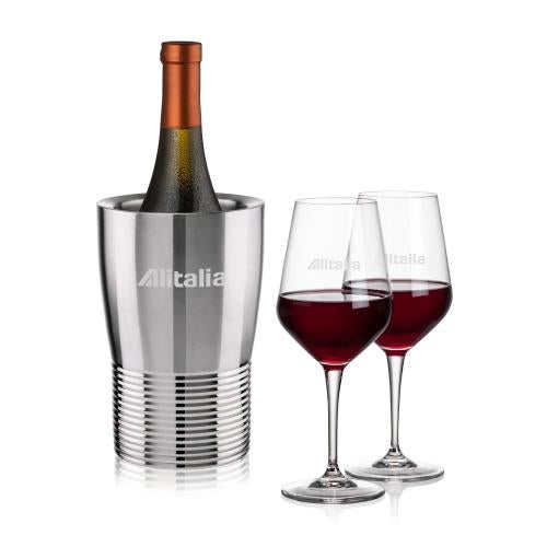 Corporate Gifts - Barware - Barware Gift Sets - Genoa Wine Cooler & Germain Wine Set