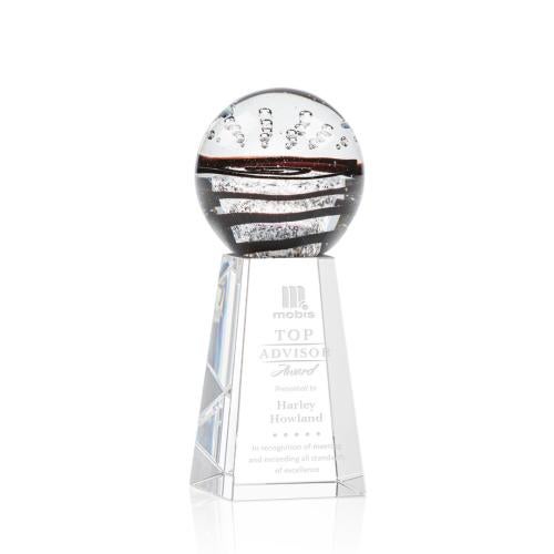 Recognition Awards - Glass Awards - Art Glass Awards - Serenity Award on Novita Base - Clear