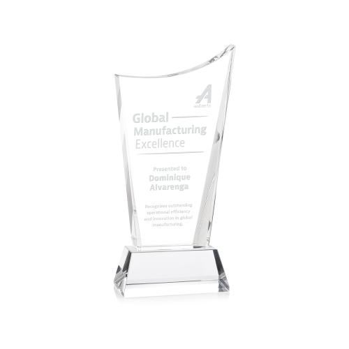 Recognition Awards - Crystal Awards - Burnett Award on Newhaven Base - Clear