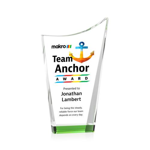 Recognition Awards - Crystal Awards - Burnett VividPrint&trade; Award - Green