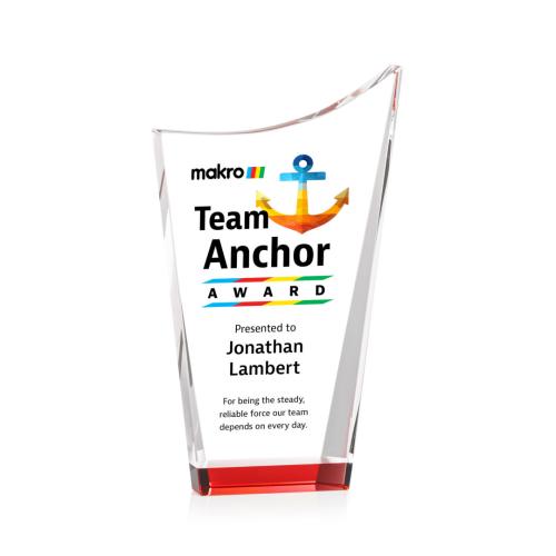 Recognition Awards - Crystal Awards - Burnett VividPrint&trade; Award - Red