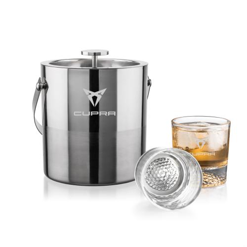 Corporate Gifts - Barware - Glasses Sets - Catania Ice Bucket & Fairway On-the-Rocks Set