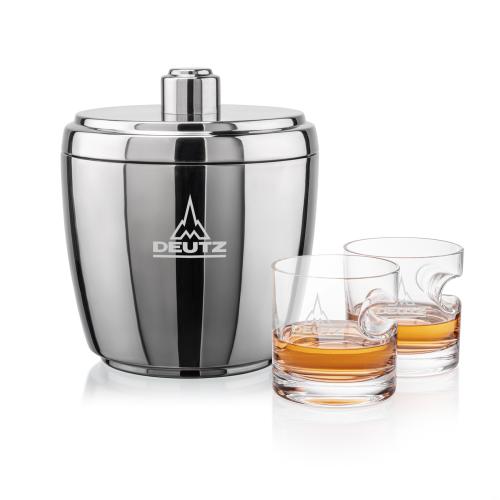 Corporate Gifts - Barware - Glasses Sets - Pescara Ice Bucket & Havana On-the-Rocks Set