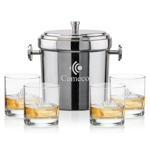 Corporate Gifts - Barware - Barware Gift Sets - Milano Ice Bucket & Aristocrat On-the-Rocks Set