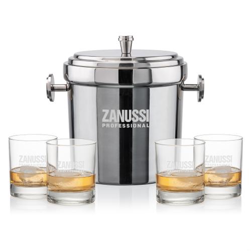 Corporate Gifts - Barware - Glasses Sets - Milano Ice Bucket & Chelsea On-the-Rocks Set