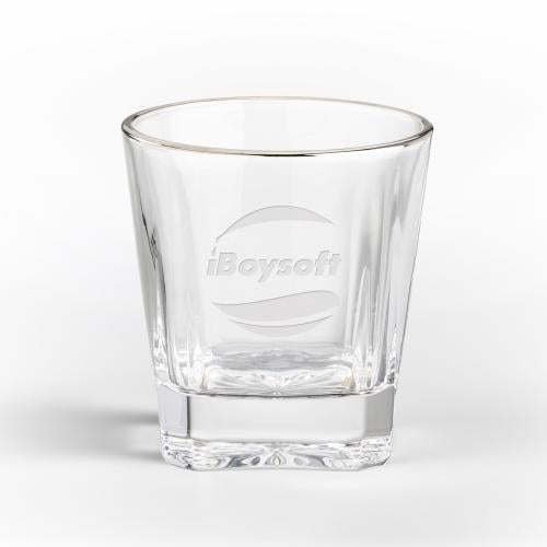 Corporate Gifts - Barware - On the Rocks Tumblers & Glasses - Santana Silver Rim OTR - Deep Etch