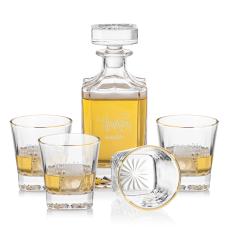 Santana Decanter & Gold Rim Set - Decanters