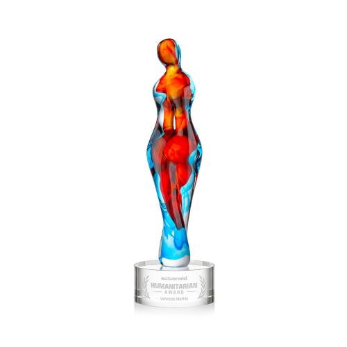 Recognition Awards - Glass Awards - Venus Award on Marvel Base - Clear