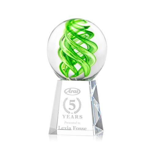 Recognition Awards - Glass Awards - Vortex Award on Celestina Base - Clear