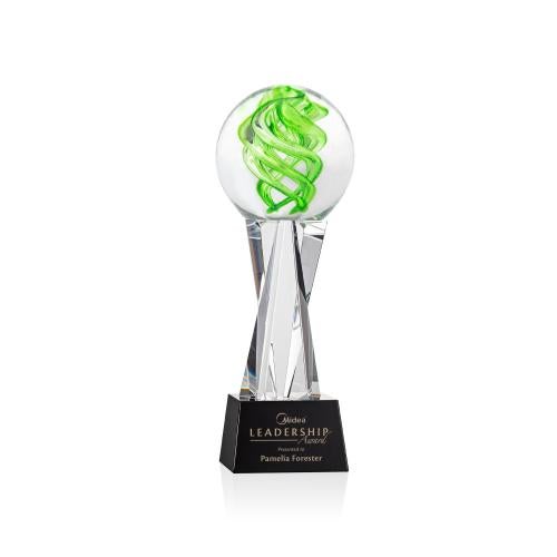 Recognition Awards - Glass Awards - Vortex Award on Grafton Base - Black