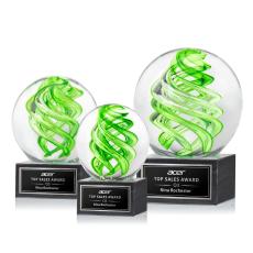 Vortex Award on Square Marble Base - Black - New Items