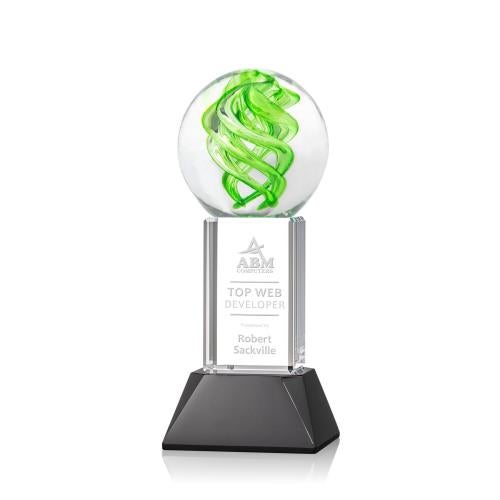 Recognition Awards - Glass Awards - Vortex Award on Stowe Base - Black