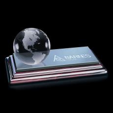 Globe on Sommerville Base - Crystal Paperweights