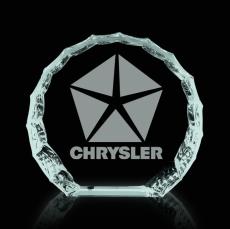 Iceberg Round - Jade - Crystal Paperweights