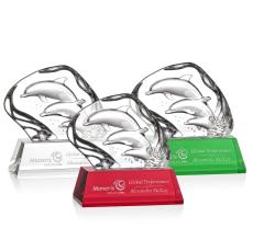 Ottavia 3 Dolphins Award - Yellow Crystal Awards