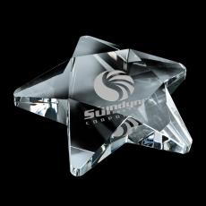 Pentagon Paperweight - Crystal Paperweights