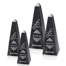 Marble Obelisk Award - Black - Marble and Stone Awards
