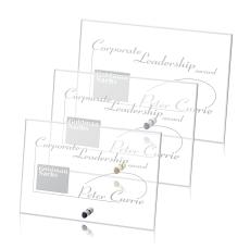 Cantebury Horizontal Rectangle Award - Metal & Crystal Awards