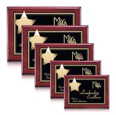 Hollister Plaque - Rosewood/Gold  - Retirement Plaques