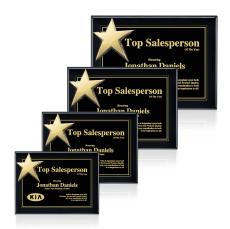 Rising Star - Black/Gold - Ornamental Plaque