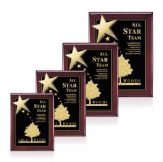 Rising Star - Rosewood/Gold - Ornamental Plaque