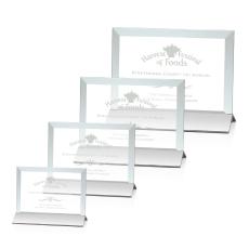 Rainsworth Award - Jade/Silver (Horizontal) - Jade Glass Awards