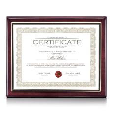 Oakleigh Certificate Holder - Rosewood - Certificate Frames