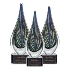 Cobourg Award on Black Base - Art Glass Awards