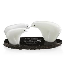 Polar Bear Award - Family of 3 - Art Glass Awards