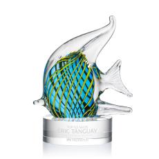 Davos Fish Award on Stanrich Base - Art Glass Awards