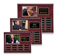 Photo (Horiz) P/Plaque - Rosewood/Gold - Recognition Awards