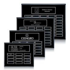 Oakleigh Horiz Pert/Plaque - Black/Silver - Recognition Awards