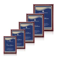 Oakleigh/Marietta Plaque - Rosewood/Blue - Retirement Plaques
