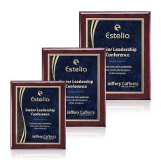 Oakleigh/Finch Plaque - Rosewood/Blue - Retirement Plaques