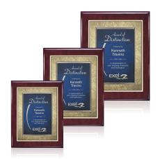 Oakleigh/Tamara Plaque - Rosewood/Blue - Retirement Plaques