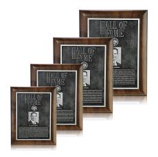 Double Etch Plaq - Walnut Rolled Edge - Retirement Plaques