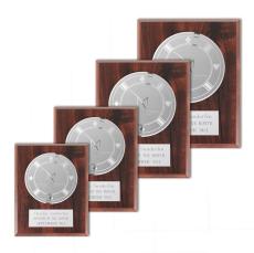Etch/Frosted Plaq - Walnut Finish/Silver - Retirement Plaques