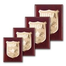 Etch/Frosted Plaq - Mahogany/Gold - Retirement Plaques