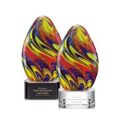 Hibiscus Award on Paragon Base - Art Glass Awards