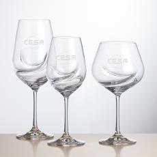 Bartolo Wine - Deep Etch  - Wine Glasses