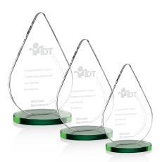 Glenhazel Award - Green - Green Crystal Awards