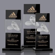 Basilia 3D Award - Black - 3D Engraved Crystal Awards