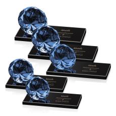 Gemstone Award on Black - Sapphire - Colored Crystal Awards