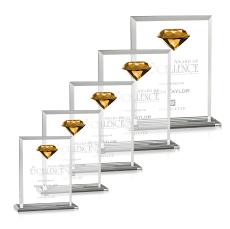 Sanford Gemstone Award - Amber - Yellow Crystal Awards