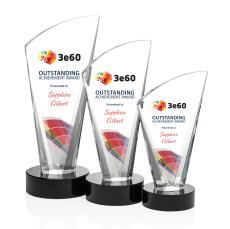 Brampton VividPrint Award - Black - Colored Crystal Awards